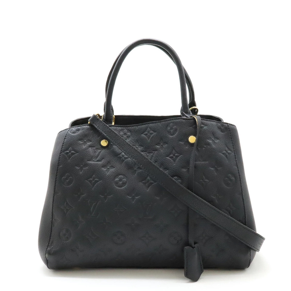 LOUIS VUITTON Monogram Empreinte Montaigne 2way Shoulder Bag Noir Black